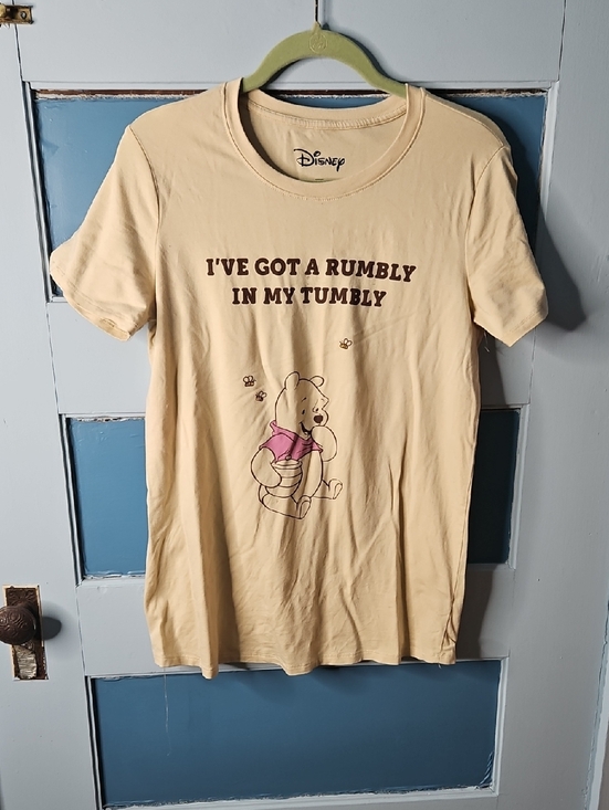 Disney Tops - Disney Winnie the Pooh Pale Yellow Tee with Pink Accent Large